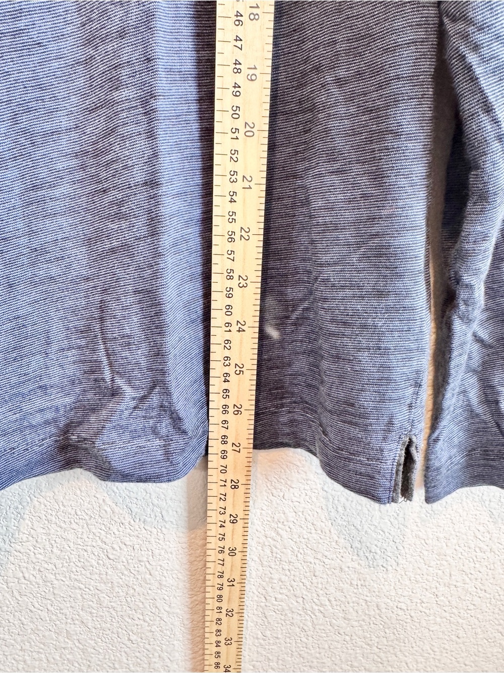 Robert Barakett Hooded Henley Pullover Slub Coastal Minimalist Blue L Shirt G98 - Picture 6 of 8